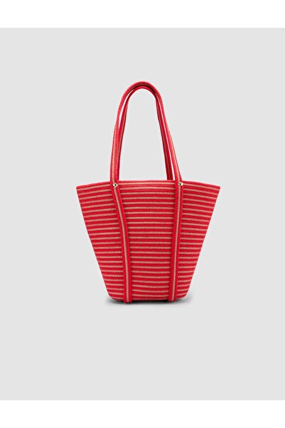 Cabani Large Volume Red Fabric Beach Bag