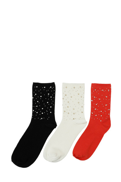 Polaris TAS 3 LU SKT-W 5PR Kırmızı Kadın Soket Çorap