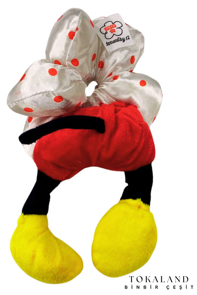 TOKALAND Yeni Trend Pofuduk Peluş Simit Toka - Mickey Mouse Detaylı - Pötikar...