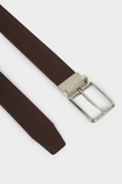 DeFacto Men's Rectangular Buckle Faux Leather Classic Belt G4433Axns