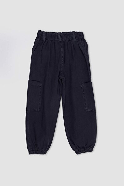 DeFacto Kız Çocuk Paraşüt Kargo Pamuklu Pantolon D2455A824AU
