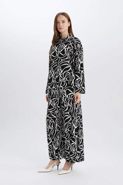 DeFacto Regular Fit Patterned Wrinkled Pants D8632Ax25Sp