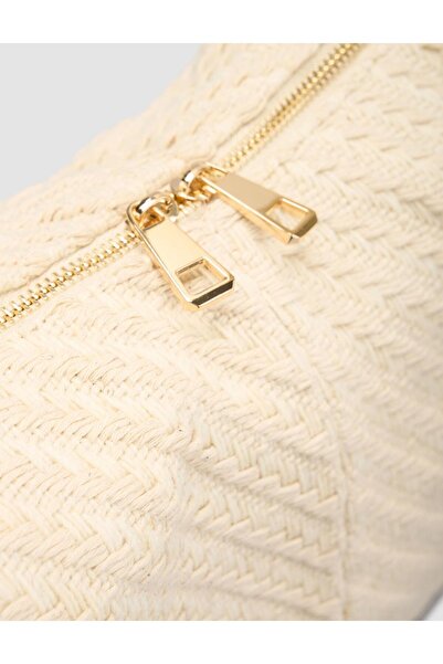 Cabani Fabric Cream Women's Shoulder Bag