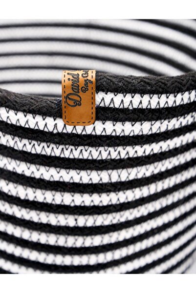 Cabani Large Volume Black Fabric Beach Bag