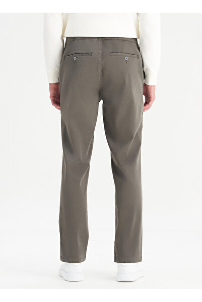 WRANGLER Normal Bel Slim Fit Khaki Men's Chino Trousers Wm01200001Uu Khaki Chino Trousers