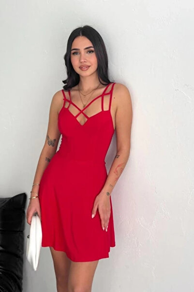 KAZAX Slim Double Strap Mini Dress