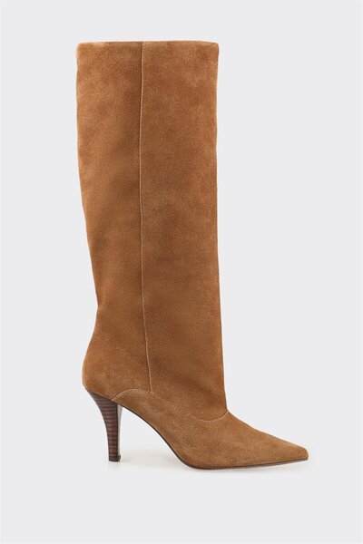 Elle Shoes Taba Deri Kadın Çizme