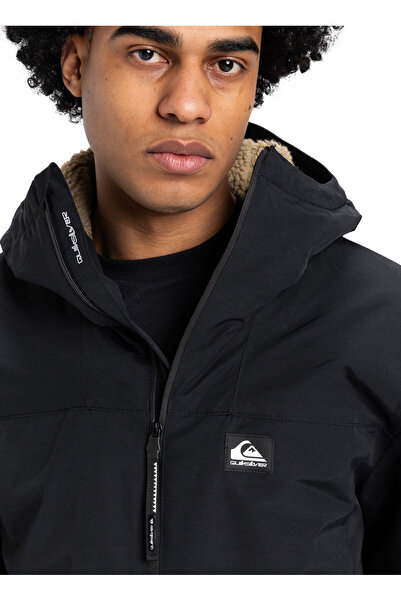 Quiksilver Eqyjk04203-Overcast 3K Parka Black Plain Men's Coat