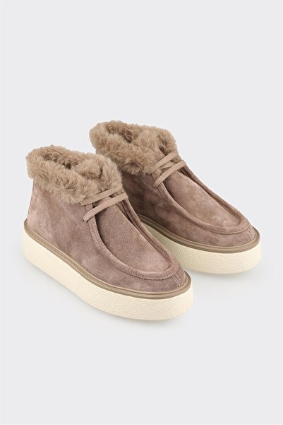 Elle Shoes Vizon Deri Kadın Spor Bot