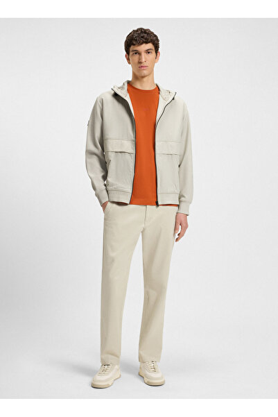 BOSS Kapüşon Yaka Bej Erkek Sweatshırt Ze__hood