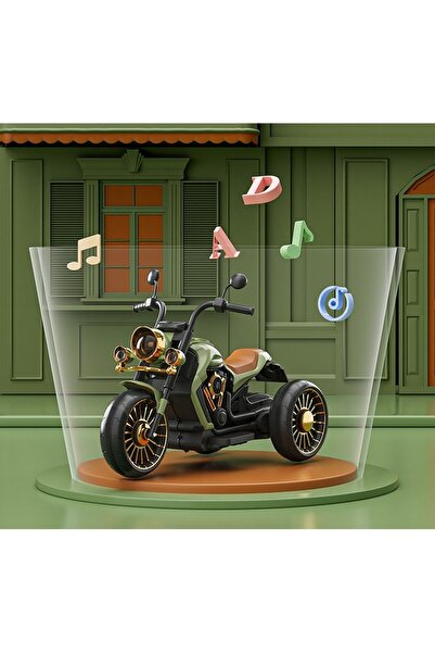 Flippy Electric Motorcycle with Battery, Remote Control, Bluetooth, Anti-Tip, Lights & Sound, 1-8 yr