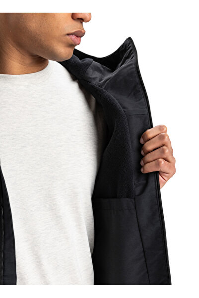 Quiksilver EQYJK04202-OVERCAST 3K WARM JACKET Siyah Düz Erkek Mont