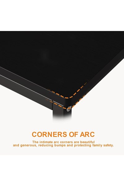 Venpara Computer Desk for Home Office, Gaming desk with Shelves, Study Desk with Safe Rounded Corners