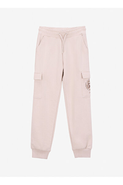 Jeep Lastikli Paça Bej Erkek Çocuk Eşofman Altı J5WB-EA7775