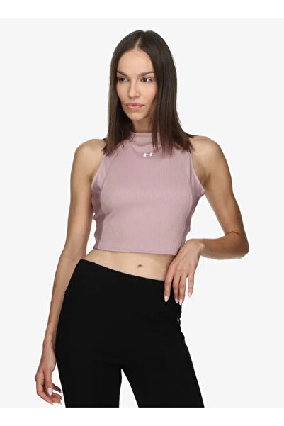 Under Armour 6003985-673-UA HG Rib Tank Pembe Dar Düz Kadın Atlet