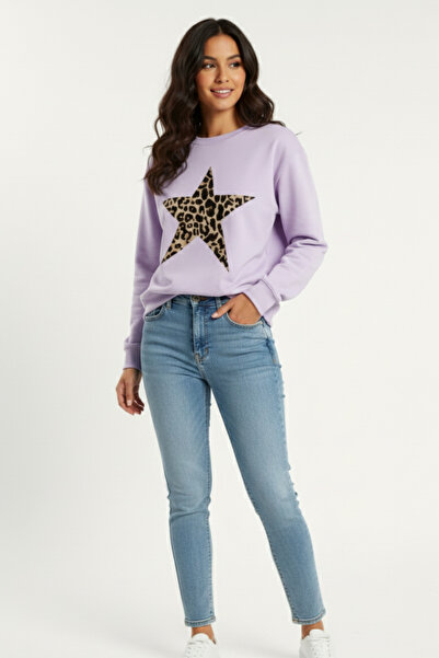 KOZİA OUTDOORS Hanorac supradimensionat pentru femei, cu imprimeu leopard și ...