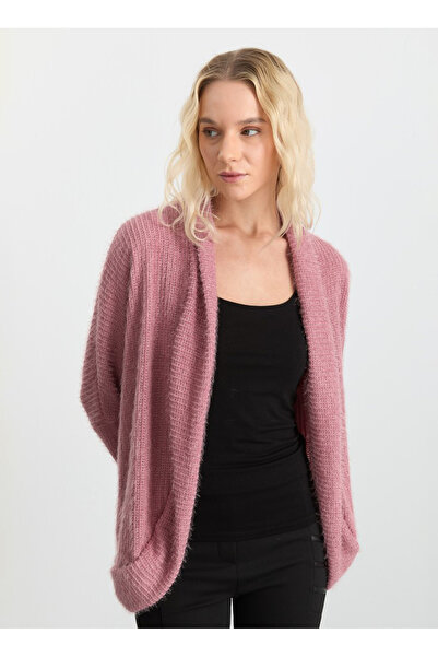 Selen Pembe Kadın V Yaka Standart Hırka 25KSL4176