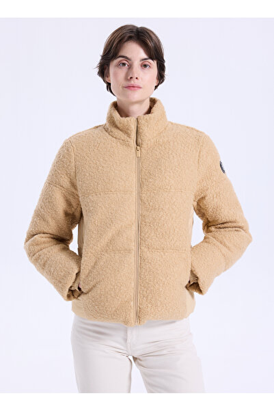 Discovery Expedition D5WL-MNT3720 Camel Düz Kadın Mont