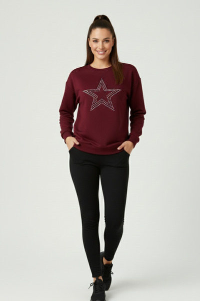 UNCİA OUTDOORS Ženska majica Big Star Štampano Oversize kroj ležerna dukseric...