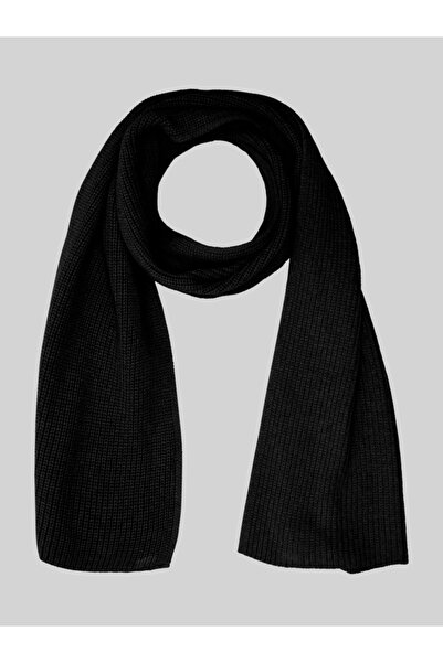 s.Oliver Men's striped cotton scarf, Black, Universal