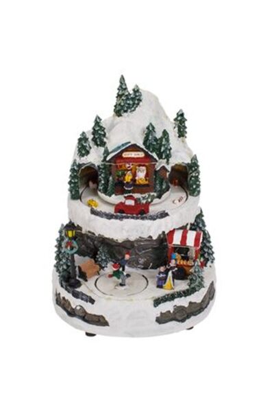 SHOPIENS Коледно селско пързаляне с LED и музика 25 x 27 x 32