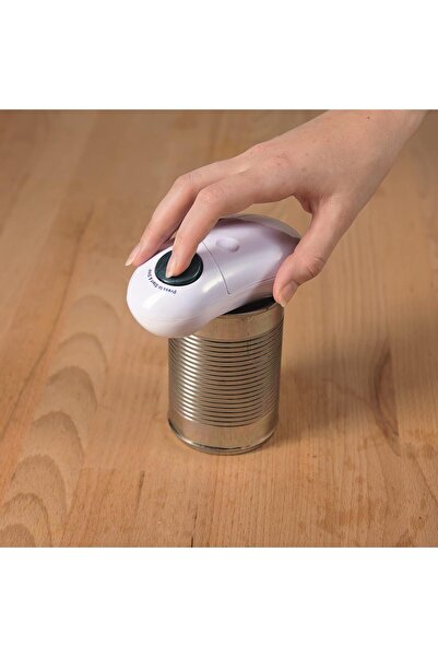 CULINARE One-Touch Electric Can Opener, White, Plastic/Stainless Steel, On/Off Function, Ideal for P