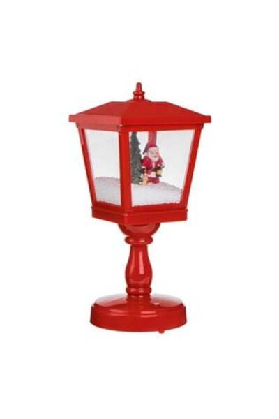 SHOPIENS Χριστουγεννιάτικο Διακοσμητικό Φαναράκι Άγιος Βασίλης με Φως & Μουσι...
