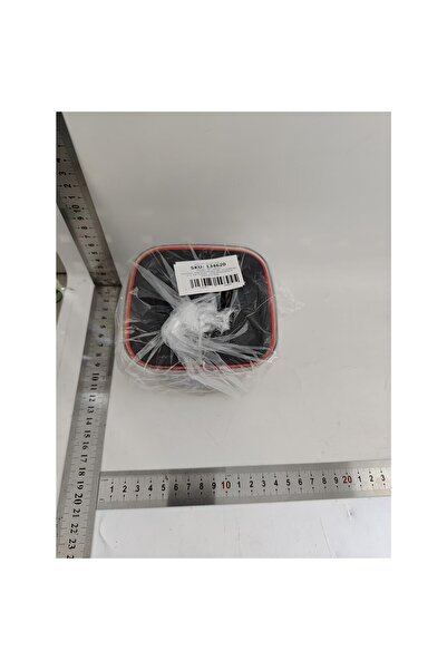 Flippy Food Storage Box Container, 11.5 x 11.5 x 8 cm, 600 ml, Transparent with Black Lid