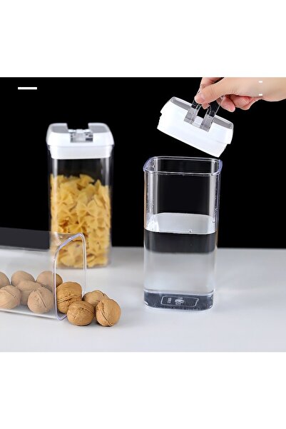 Flippy Set of 7 Plastic Airtight Containers (2×0.5L, 2×0.8L, 2×1.2L, 1×1.9L), White Lids