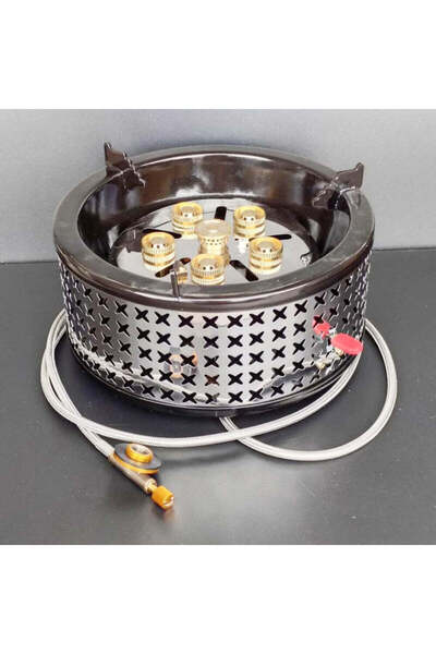 TAKU Murano Portable Camping Gas Stove 6 Burner TC-DF-8 | 2 Adapters Included to Fit Various Gas Bottles