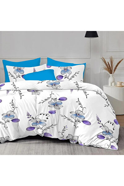 NufJoy ELVO double bed linen, 4 pieces, flat sheet 230x250, duvet cover 200x230, 2 feather pillows 50x70