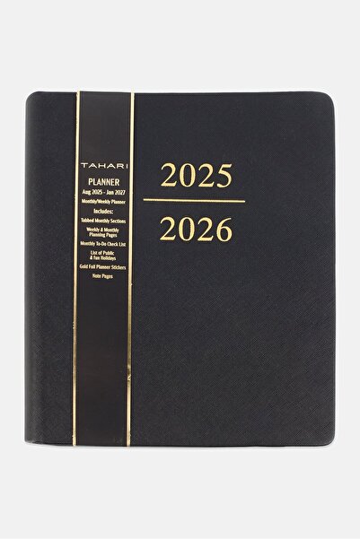 Tahari مخطط شهري وأسبوعي 2025-2026، أسود