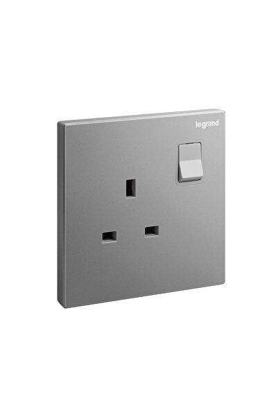 Legrand 13A 1G SWITCH SOCKET GALION DARK SILVER 282432-C3 -
