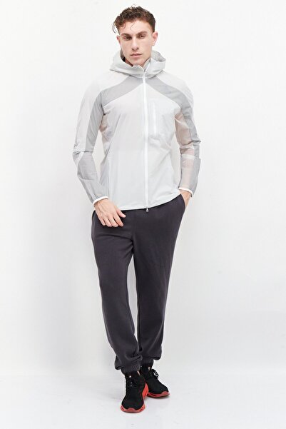 adidas Men Sportswear Fit Brand Logo Running Jacket, White