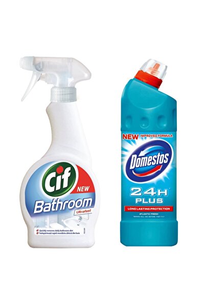 Domestos Atlantic Cleaning Package 750Ml + Cif Bathroom 500Ml