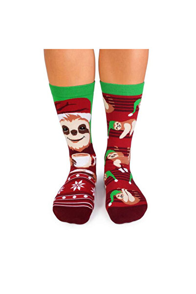 Pirin Hill Arty Socks Cotton Christmas Socks with Red Sloth