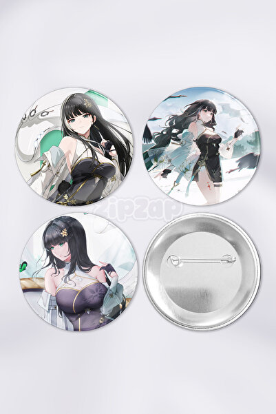 ZipZap مجموعة شارات زينة لحقيبة جاشا من بايزي ووثيرينج ويفز مع دبابيس (3 قطع)