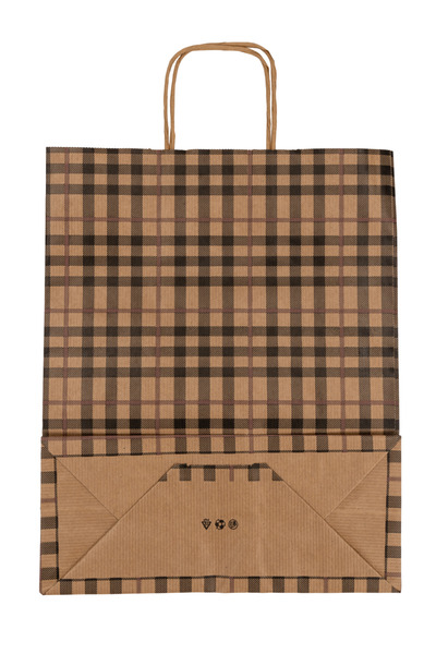 EWs Paper gift bag set 25 x 11 x 31 cm, checkered, set of 10 pieces