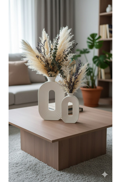 Home Bohem Ritim , modern cizgili Halka Vazo (2'li)