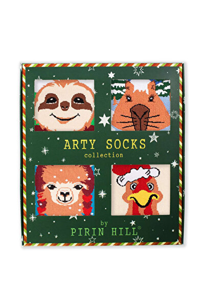 Pirin Hill Cutie cu 4 perechi de șosete Arty Socks Animaluțe de Crăciun