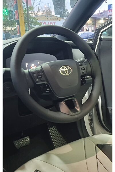 gürler oto kılıf ve aksesuar Toyota Uyumlu 2025 Chr Dikmeli Direksiyon Kılıfı Soft Siyah