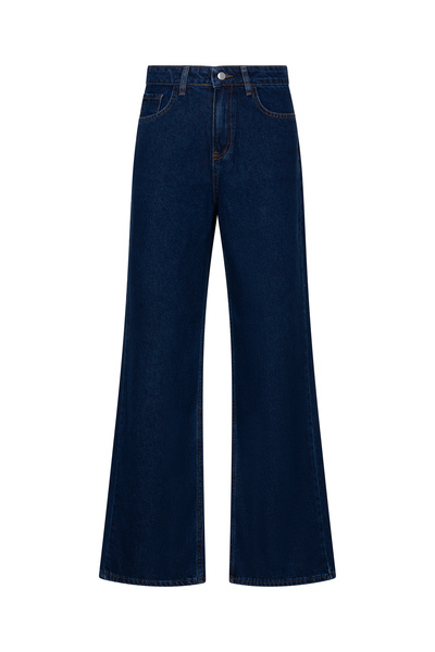 LACENOA talie înaltă Jeans bleumarin