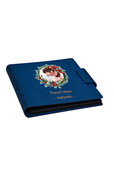 Piksel Album foto, coperta lemn, personalizat, Primul Craciun impreuna, Pikse...