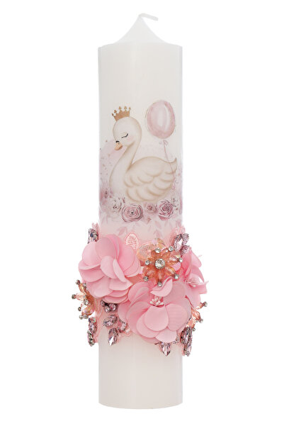 Recostore Κερί βάπτισης, σχέδιο κύκνος, 30x7 cm, Recostore®, REC5002/38