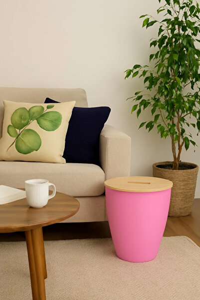 UnicSpot Stool with storage space Dale pink, 36.5 x 36.5 x 41.5 cm