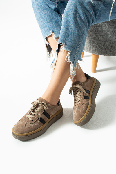 Getcho Γυναικεία αθλητικά παπούτσια Doak από γνήσιο δέρμα σουέτ βιζόν