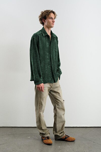 GIESTO oversized ΠΟΥΚΑΜΙΣΟ ΜΕ ΚΑΤΑΚΛΗΣΤΟ ΒΕΛΟΥΔΙΝΟ ΠΡΑΣΙΝΟ