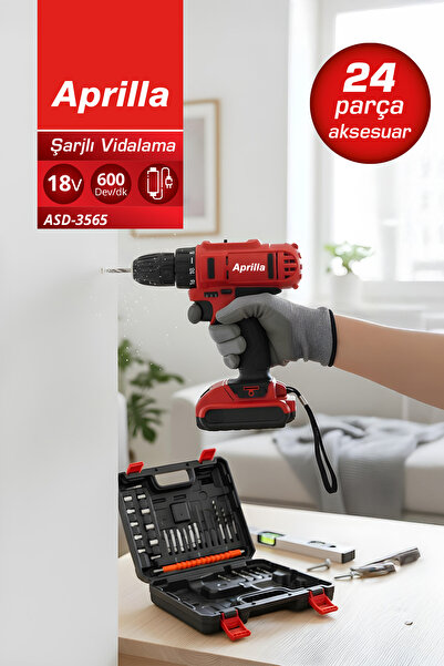 Aprilla ASD-3565 Şarjlı Vidalama