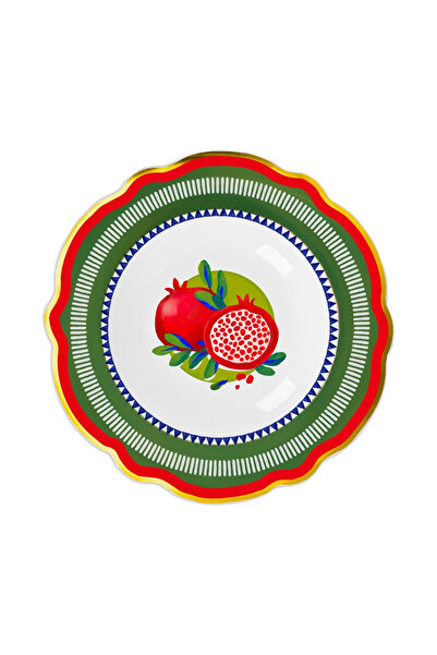 Baci Milano Dolce Vita Nar Desenli Çukur Tabak 23 Cm