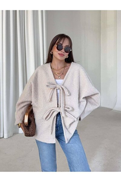 CHIC LUMI Kadın Bağcık Detaylı Kaşe Ceket